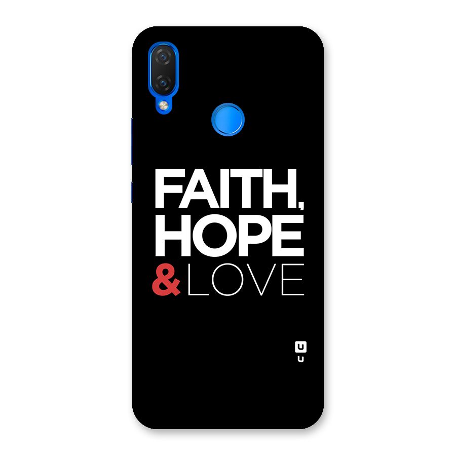 Faith Hope and Love Typography Back Case for Huawei P Smart+
