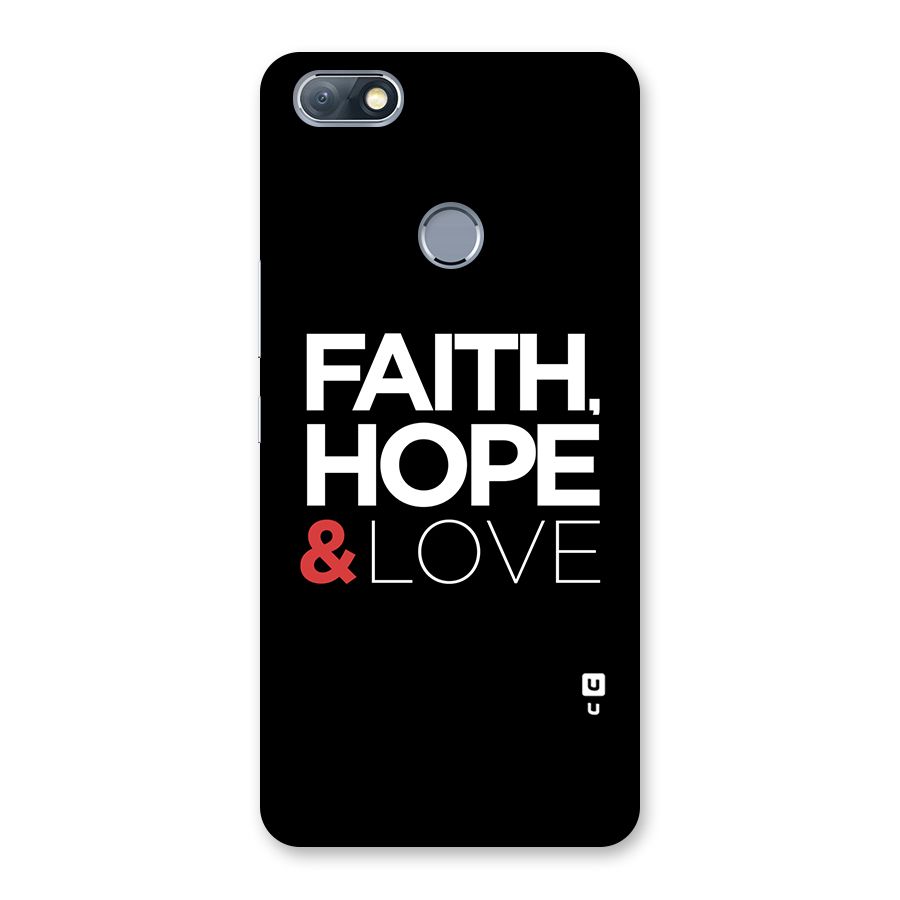 Faith Hope and Love Typography Back Case for Infinix Note 5