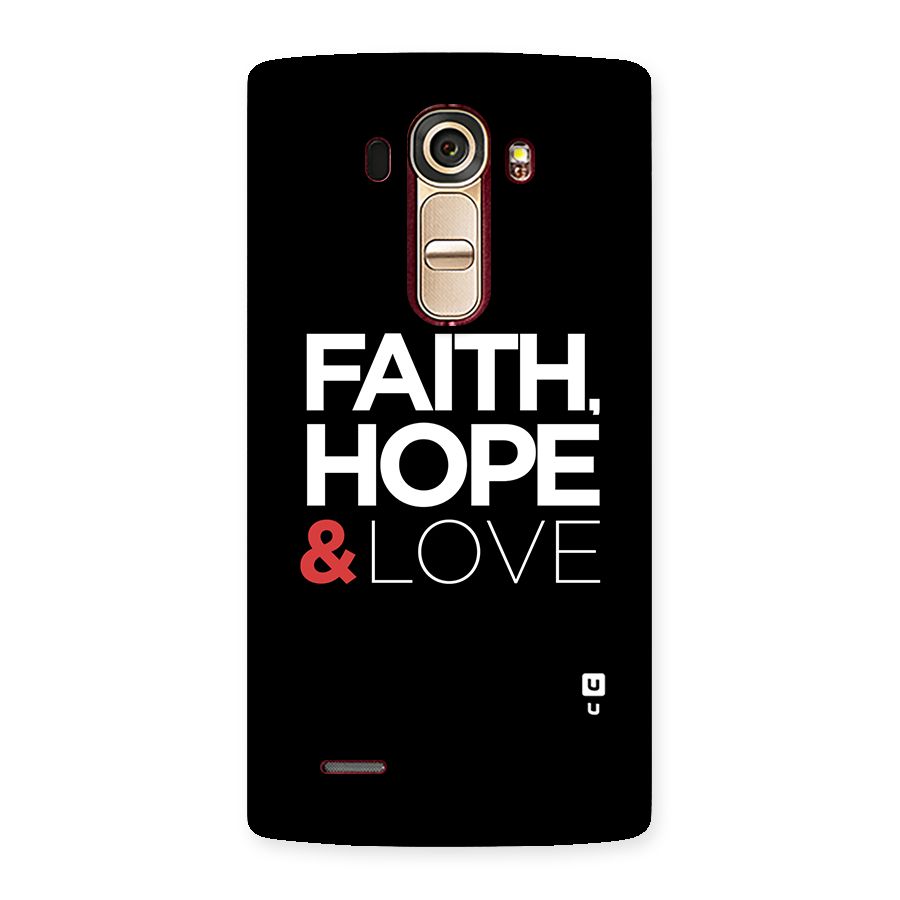 Faith Hope and Love Typography Back Case for LG G4
