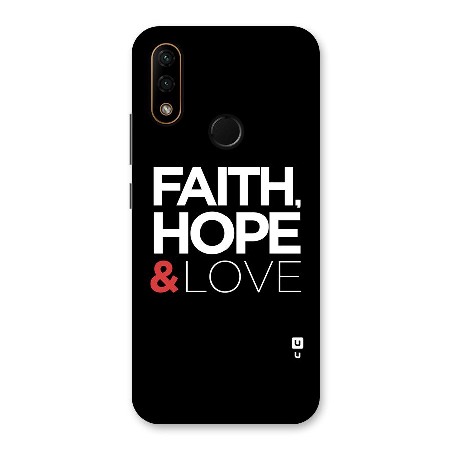 Faith Hope and Love Typography Back Case for Lenovo A6 Note