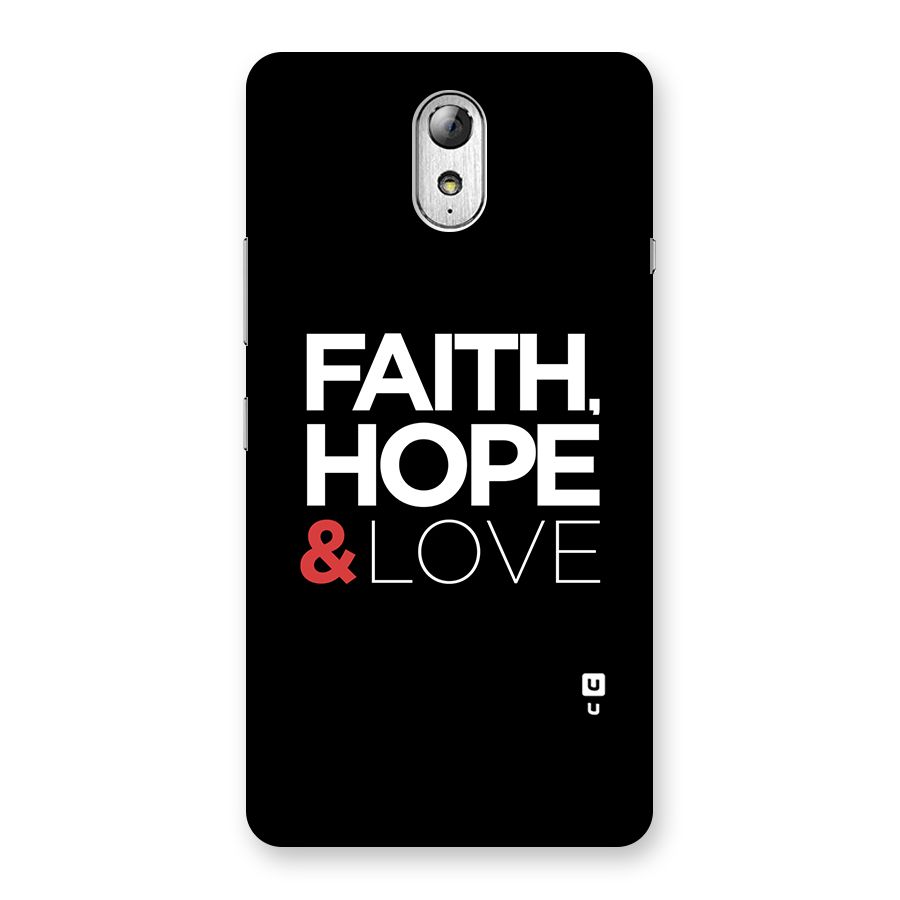 Faith Hope and Love Typography Back Case for Lenovo Vibe P1M