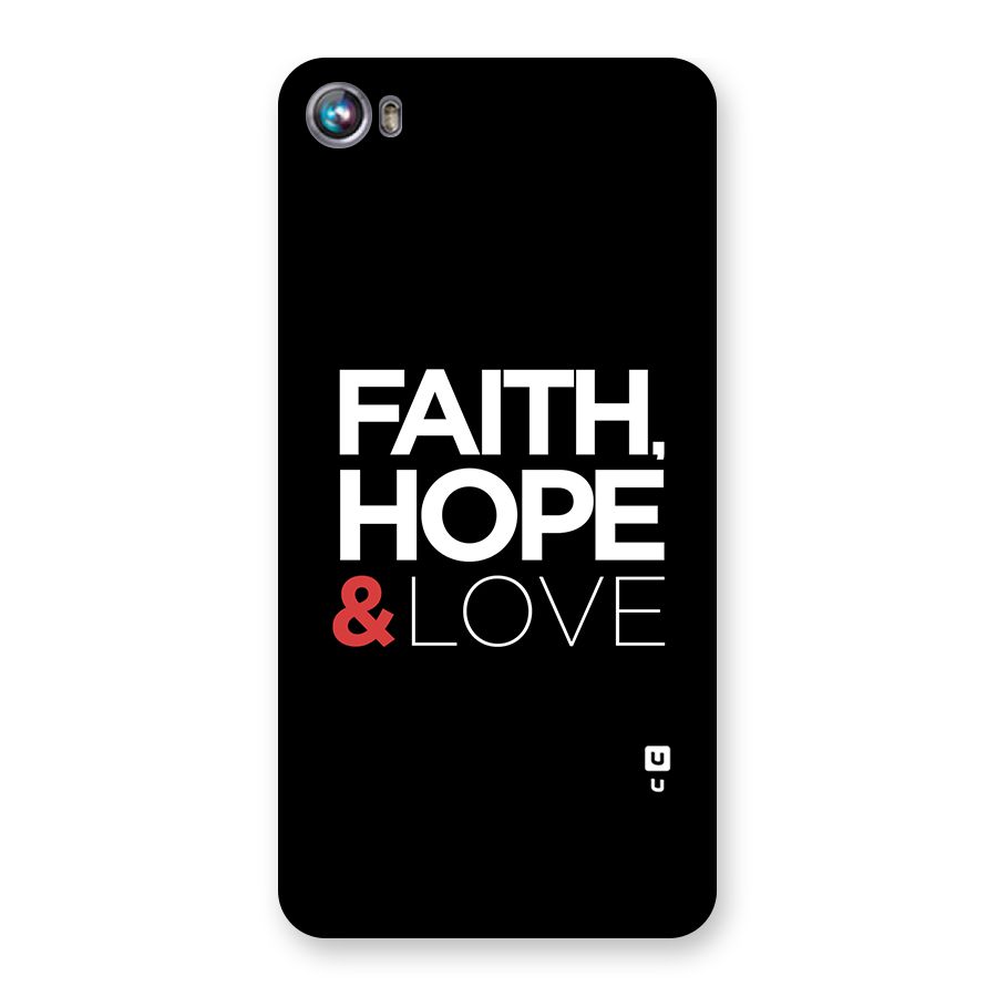 Faith Hope and Love Typography Back Case for Micromax Canvas Fire 4 A107