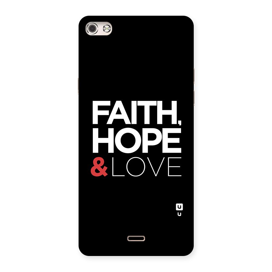 Faith Hope and Love Typography Back Case for Micromax Canvas Silver 5
