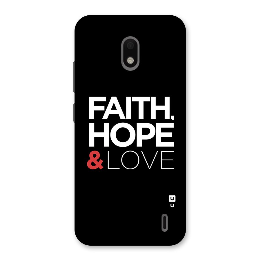 Faith Hope and Love Typography Back Case for Nokia 2.2