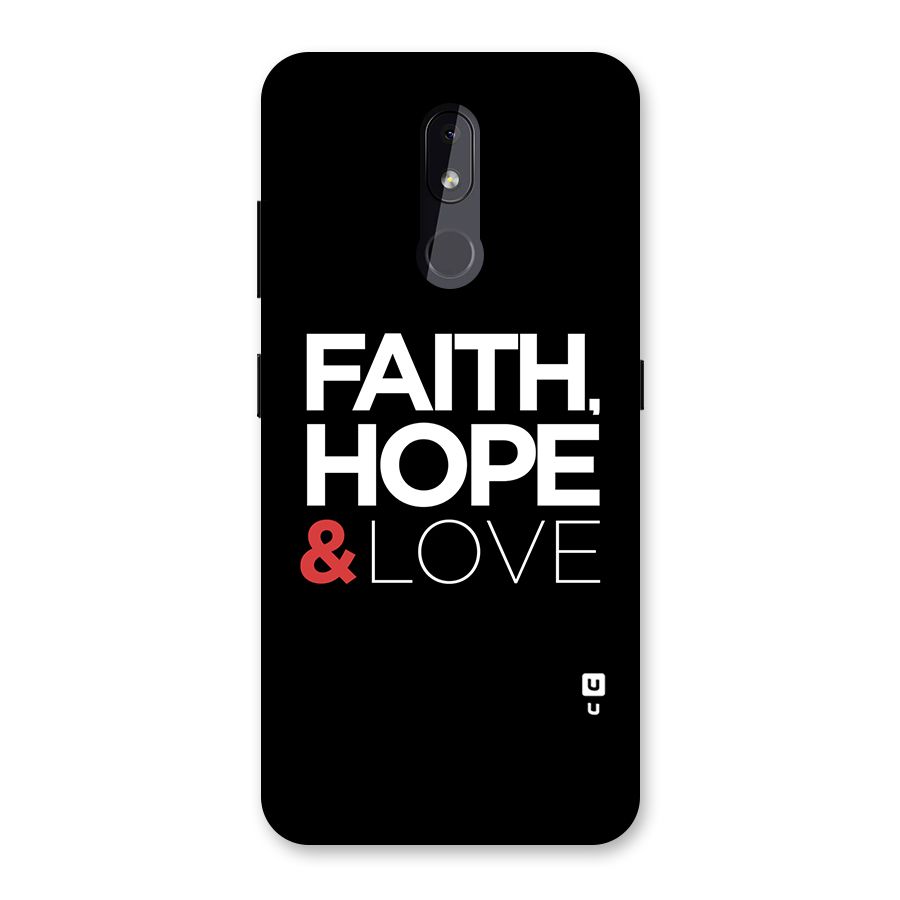 Faith Hope and Love Typography Back Case for Nokia 3.2