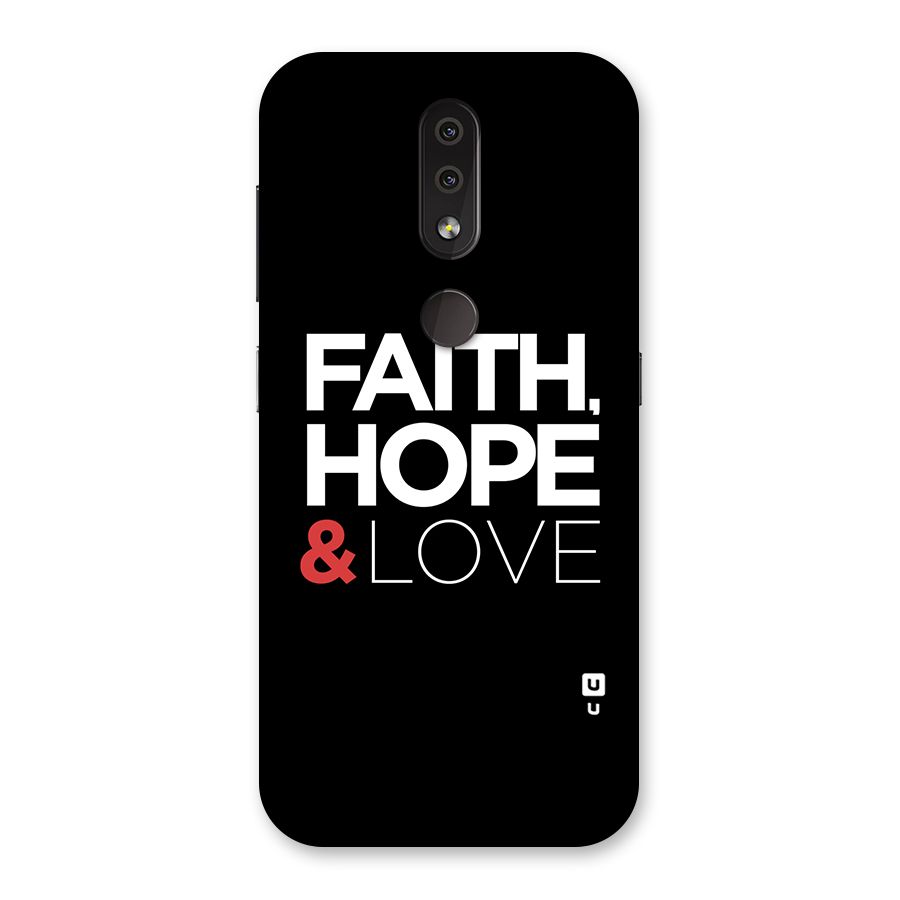 Faith Hope and Love Typography Back Case for Nokia 4.2