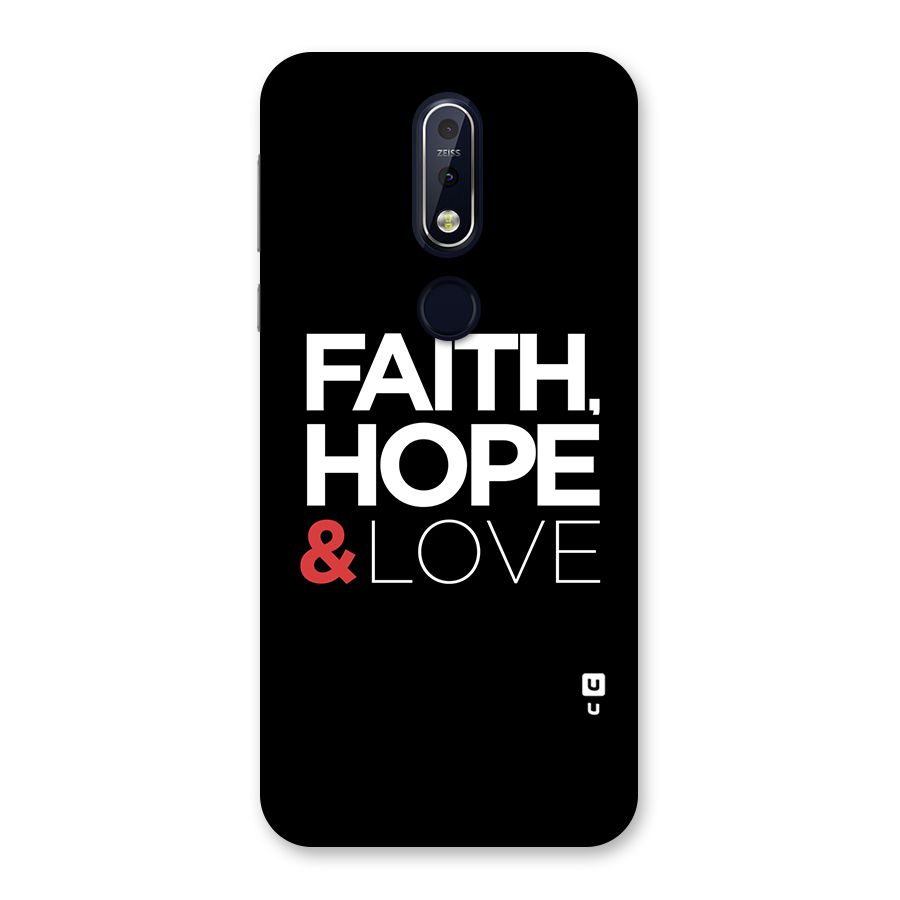 Faith Hope and Love Typography Back Case for Nokia 7.1