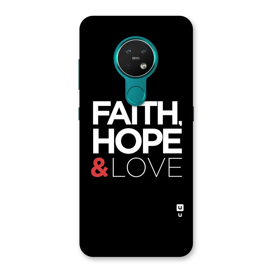 Faith Hope and Love Typography Back Case for Nokia 7.2