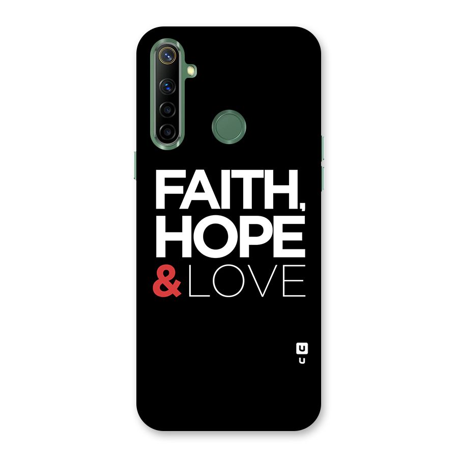 Faith Hope and Love Typography Back Case for Realme Narzo 10