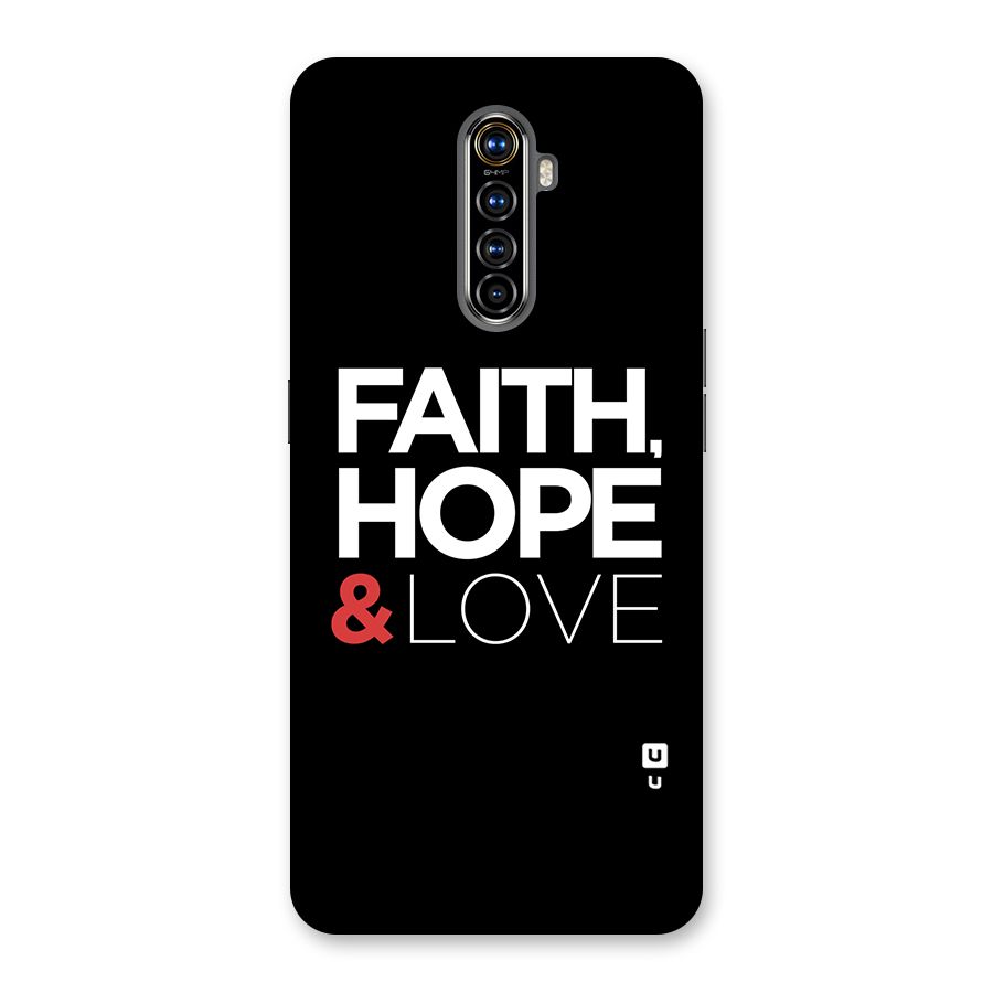 Faith Hope and Love Typography Back Case for Realme X2 Pro