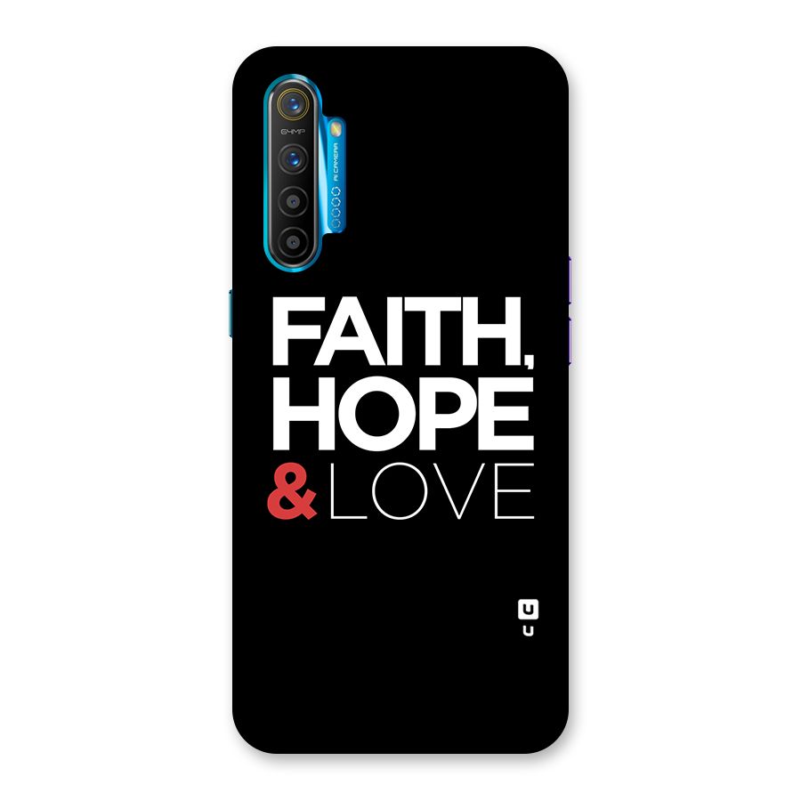 Faith Hope and Love Typography Back Case for Realme XT