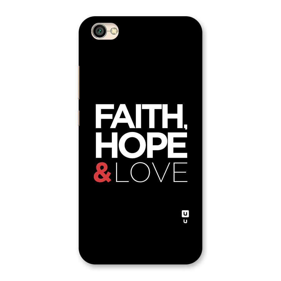 Faith Hope and Love Typography Back Case for Redmi Y1 Lite
