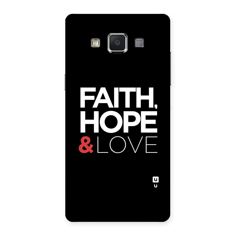 Faith Hope and Love Typography Back Case for Samsung Galaxy A5