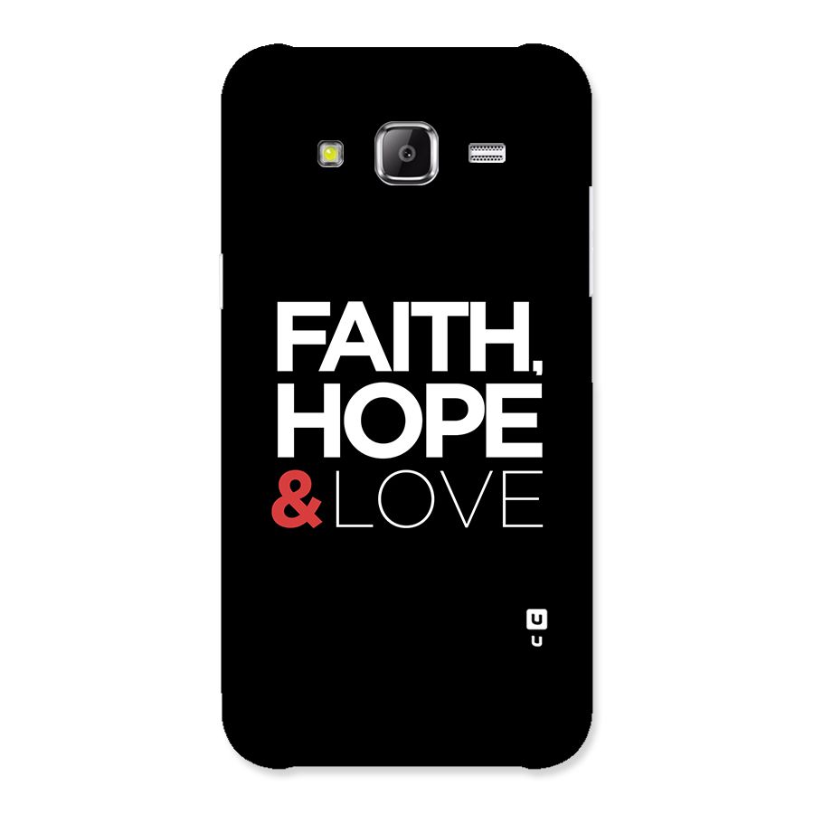 Faith Hope and Love Typography Back Case for Samsung Galaxy J5