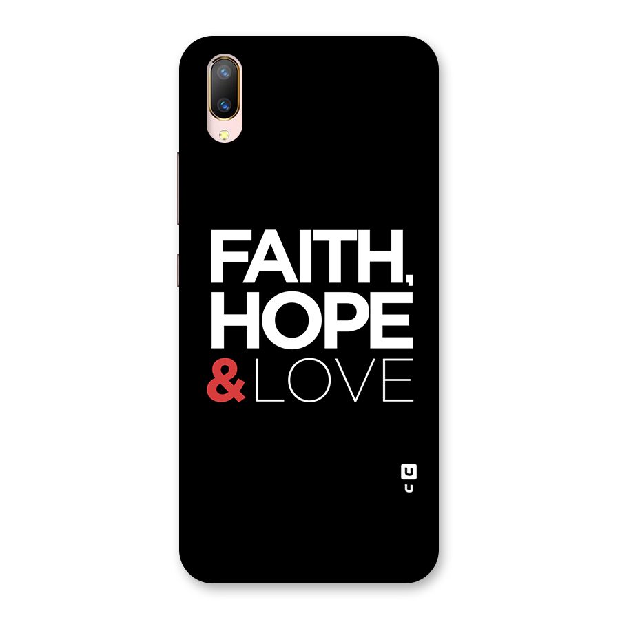 Faith Hope and Love Typography Back Case for Vivo V11 Pro