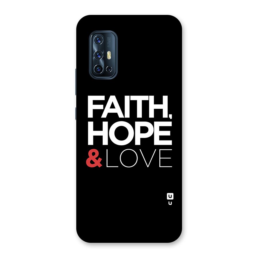 Faith Hope and Love Typography Back Case for Vivo V17