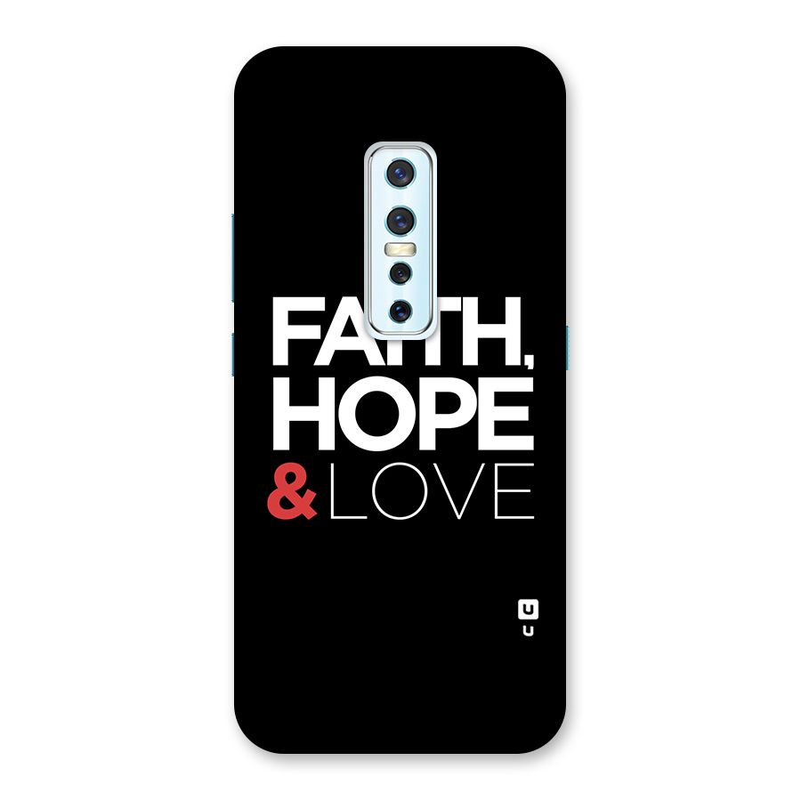 Faith Hope and Love Typography Back Case for Vivo V17 Pro