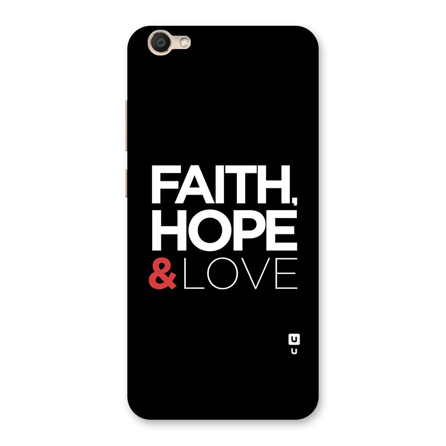 Faith Hope and Love Typography Back Case for Vivo V5