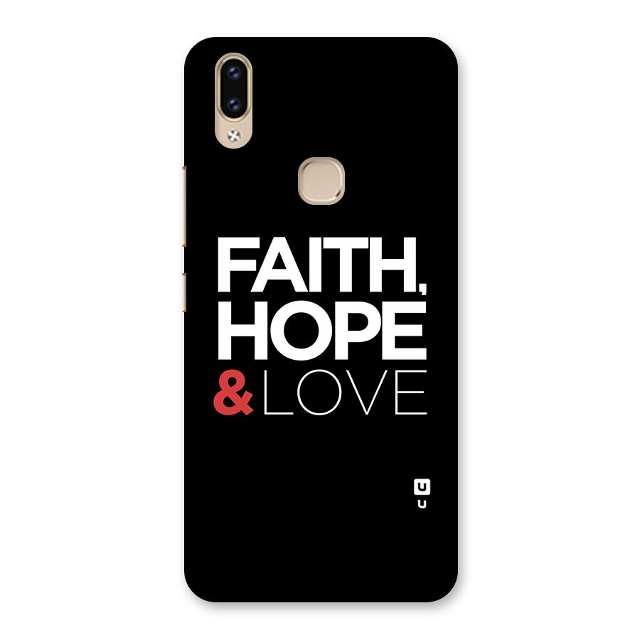 Faith Hope and Love Typography Back Case for Vivo V9