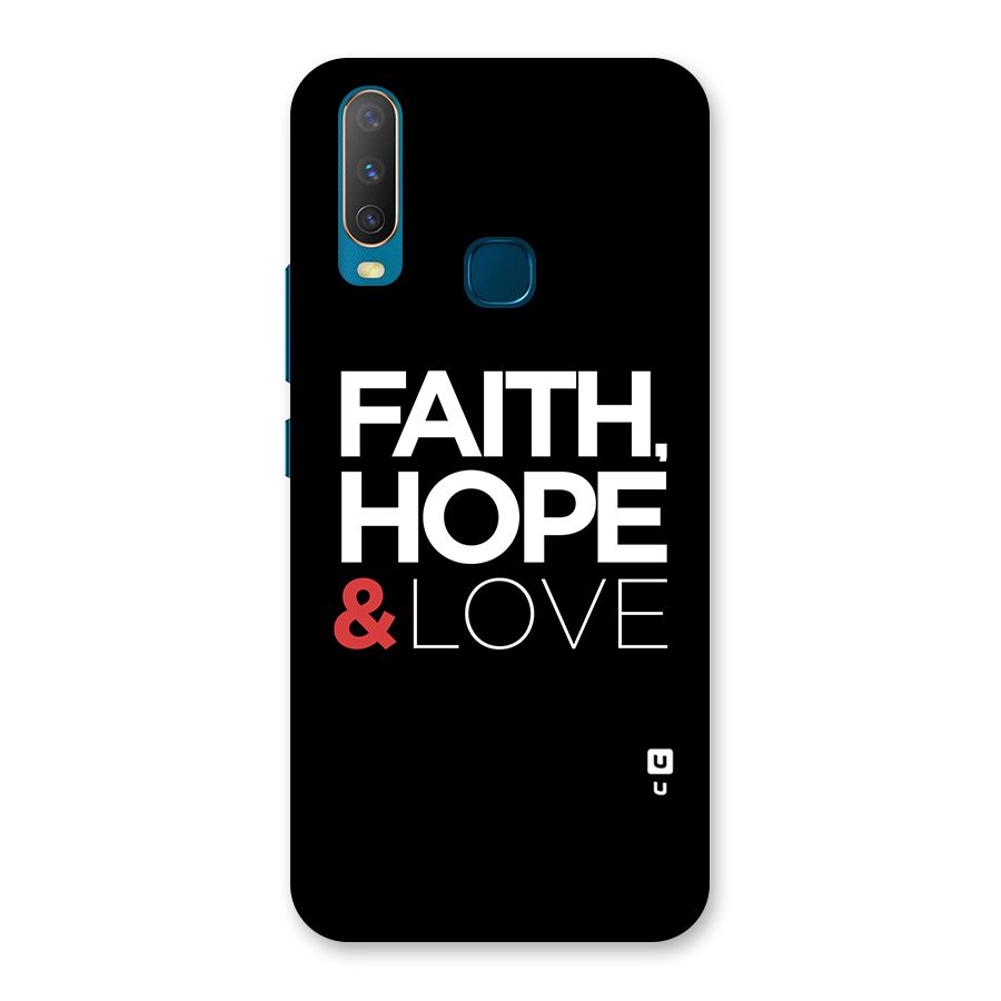 Faith Hope and Love Typography Back Case for Vivo Y12