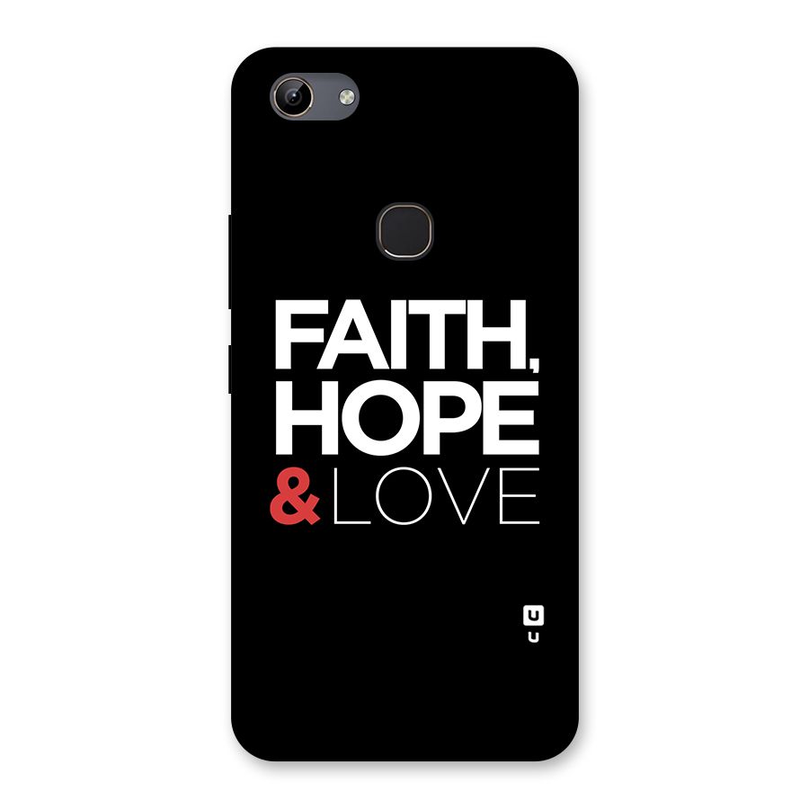 Faith Hope and Love Typography Back Case for Vivo Y81