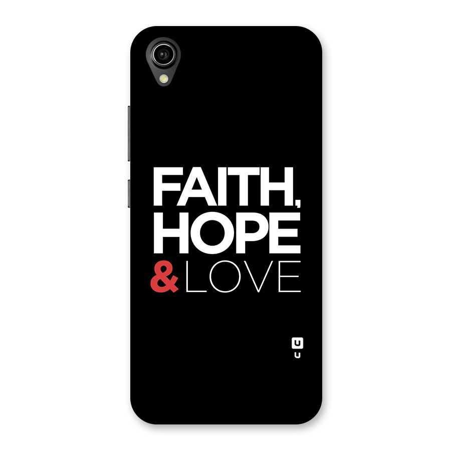 Faith Hope and Love Typography Back Case for Vivo Y90