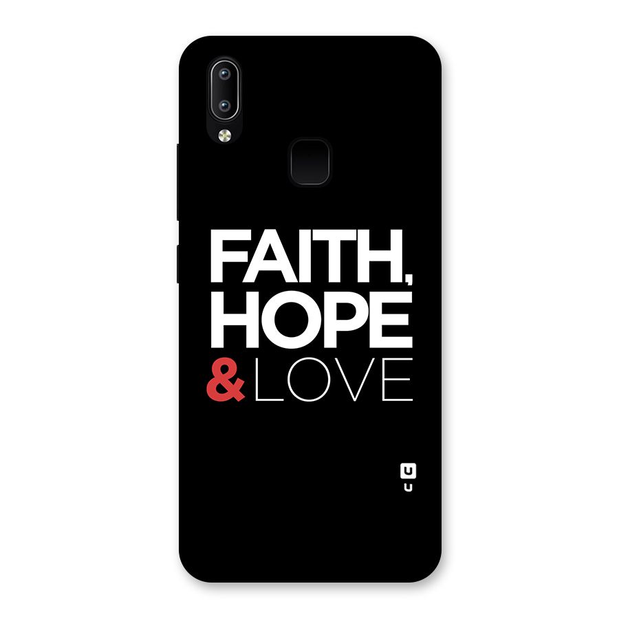 Faith Hope and Love Typography Back Case for Vivo Y93