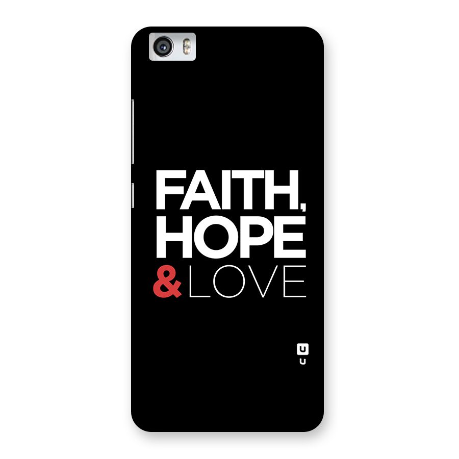 Faith Hope and Love Typography Back Case for Xiaomi Redmi Mi5