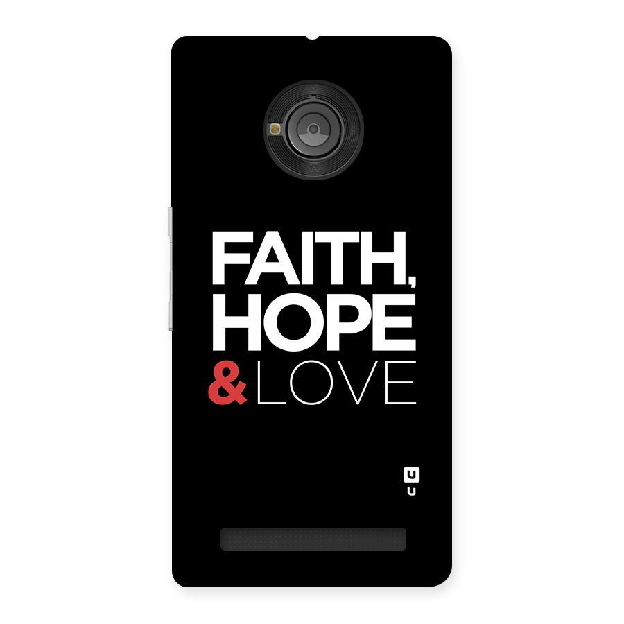 Faith Hope and Love Typography Back Case for Yu Yuphoria