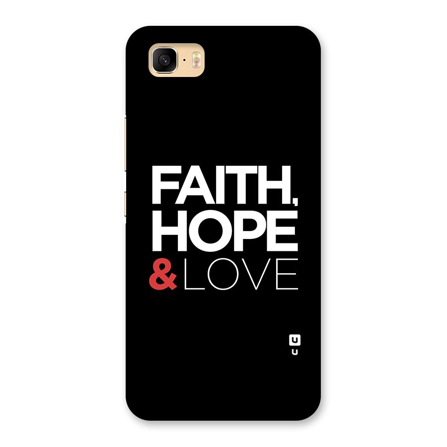 Faith Hope and Love Typography Back Case for Zenfone 3s Max