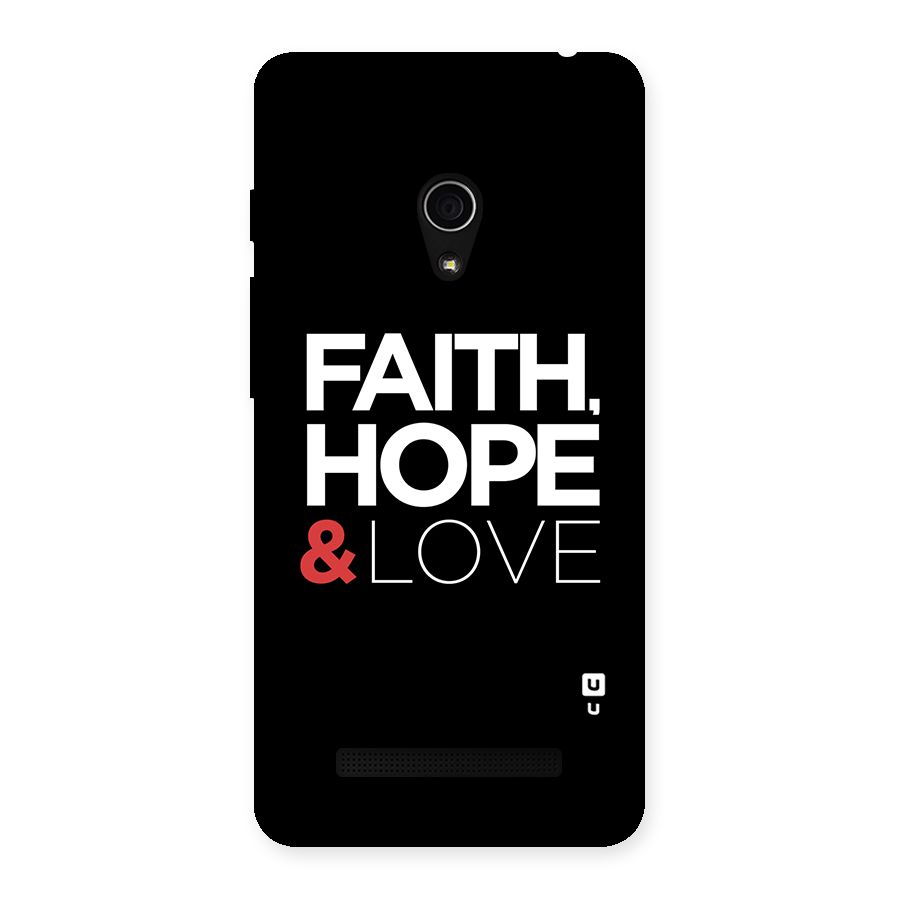 Faith Hope and Love Typography Back Case for Zenfone 5