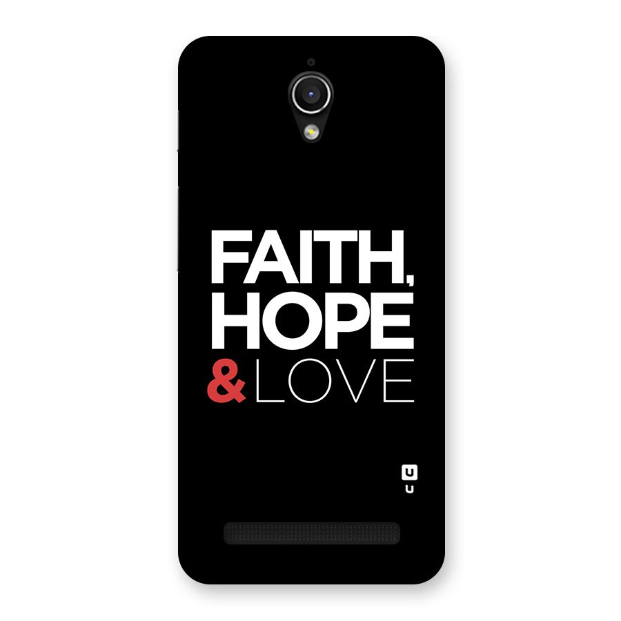 Faith Hope and Love Typography Back Case for Zenfone Go