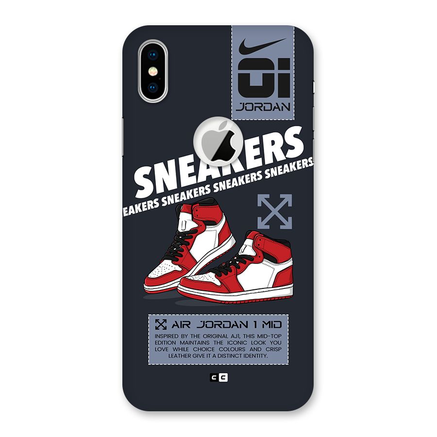 Fantastic Air Shoes Back Case for iPhone X Logo Cut