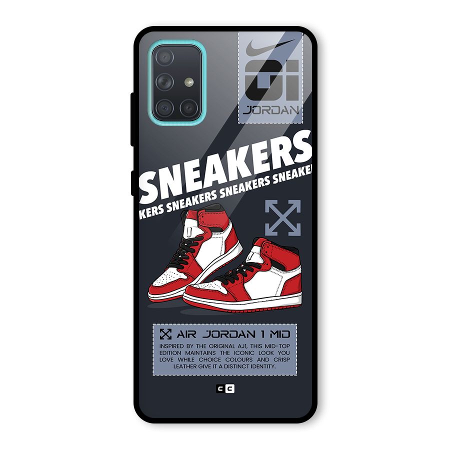 Fantastic Air Shoes Glass Back Case for Galaxy A71