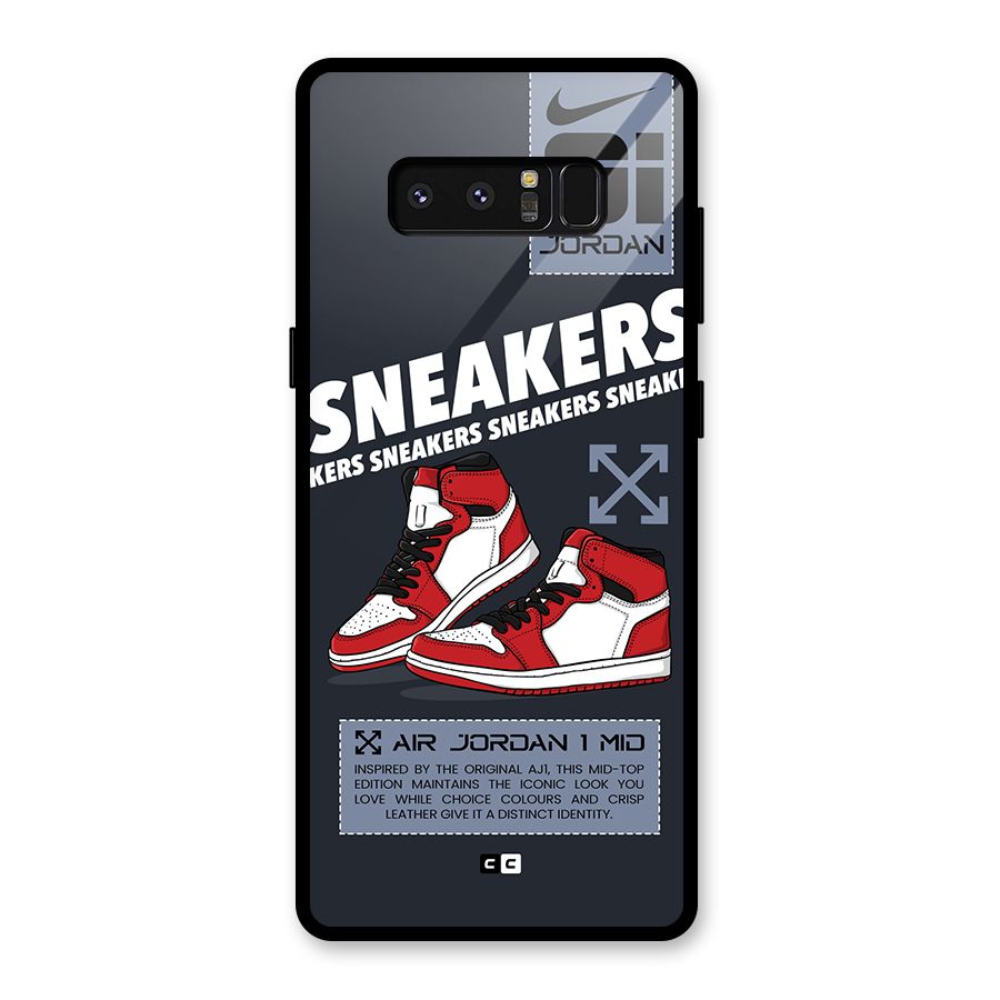 Fantastic Air Shoes Glass Back Case for Galaxy Note 8