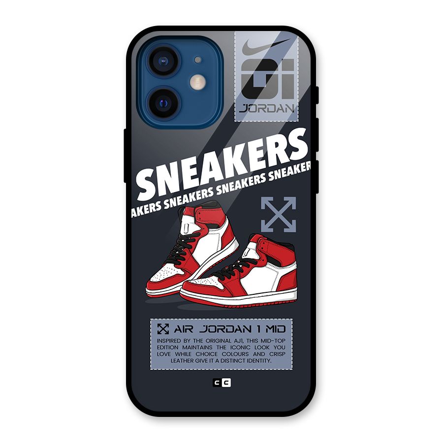 Fantastic Air Shoes Glass Back Case for iPhone 12 Mini