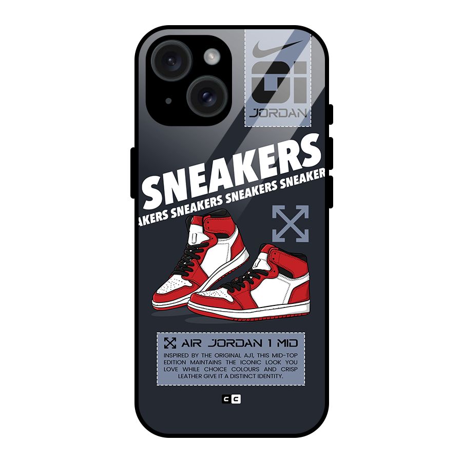 Fantastic Air Shoes Glass Back Case for iPhone 15