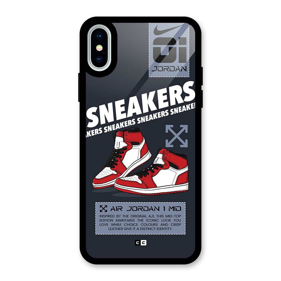 Fantastic Air Shoes Glass Back Case for iPhone XS