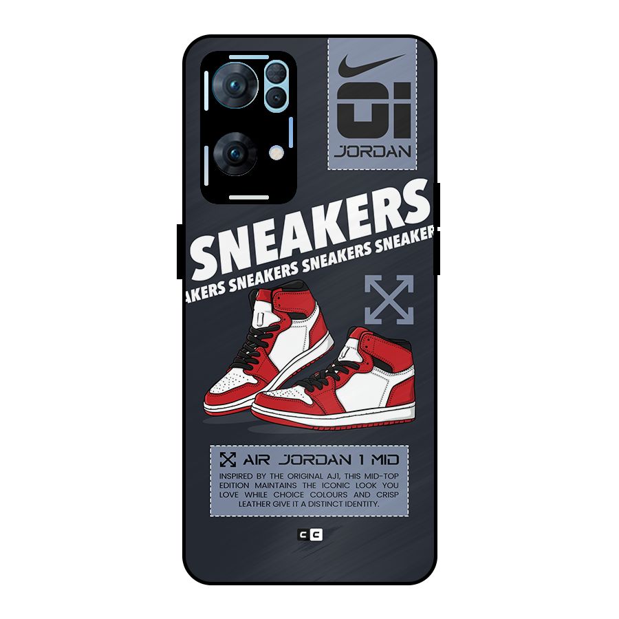 Fantastic Air Shoes Metal Back Case for Oppo Reno7 Pro 5G