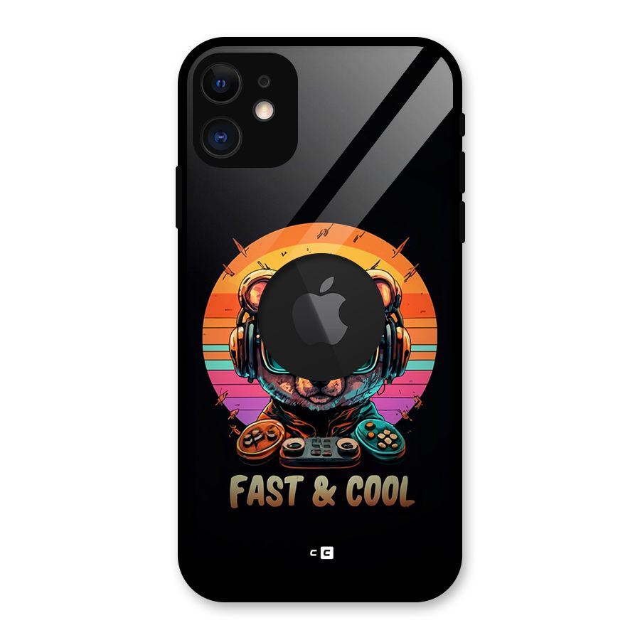Fast And Cool Glass Back Case for iPhone 11 Logo Cut