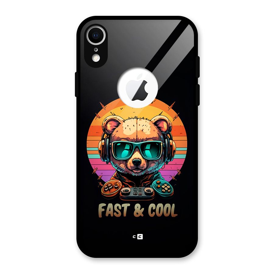 Fast And Cool Glass Back Case for iPhone XR Logo Cut