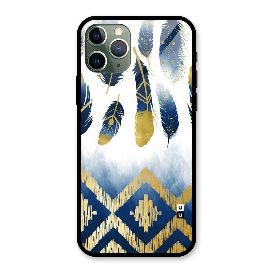Feathers Beauty Glass Back Case for iPhone 11 Pro