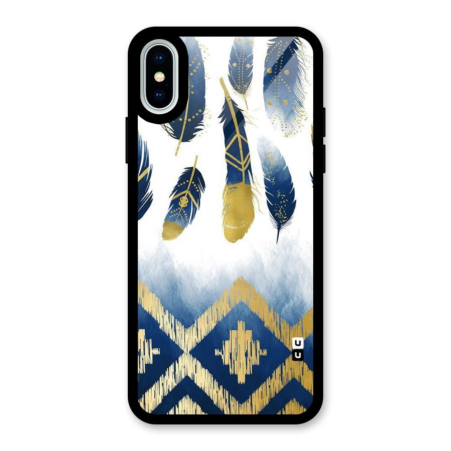 Feathers Beauty Glass Back Case for iPhone XS
