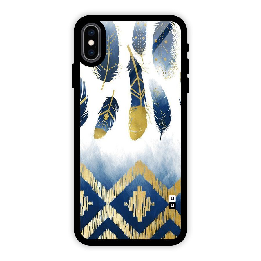 Feathers Beauty Glass Back Case for iPhone XS Max