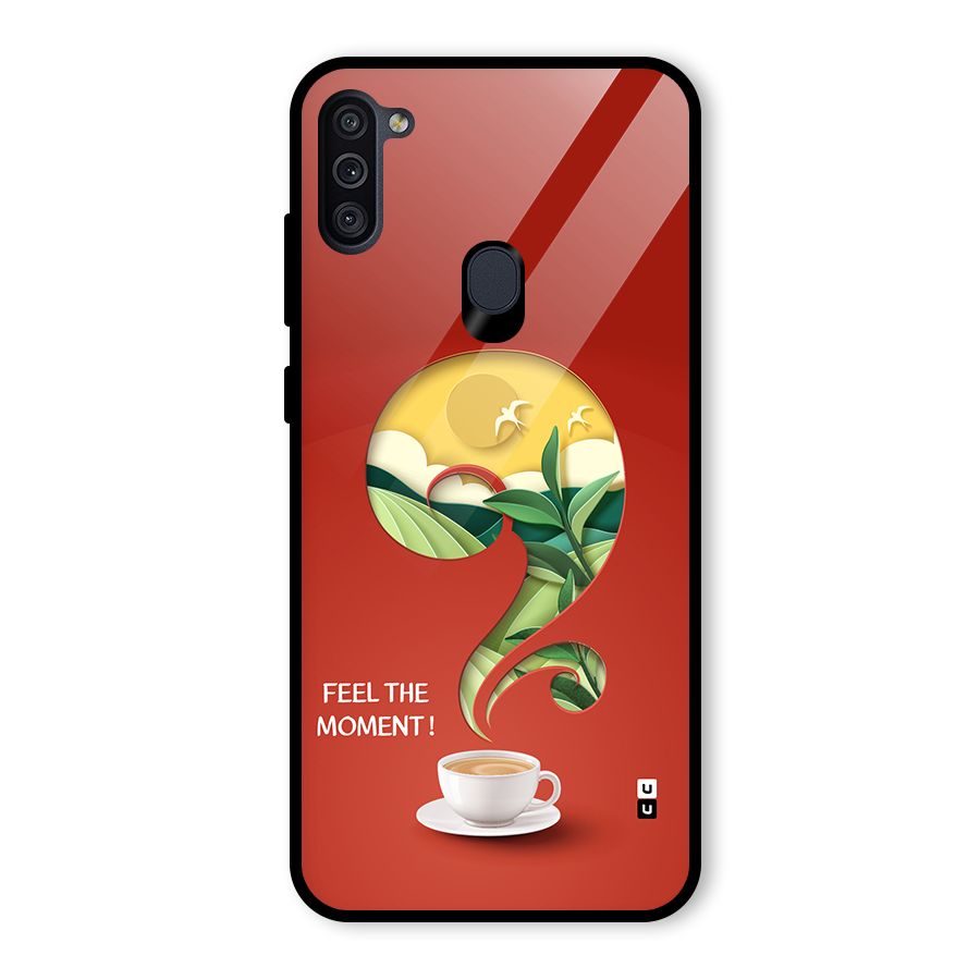 Feel The Moment Glass Back Case for Galaxy M11