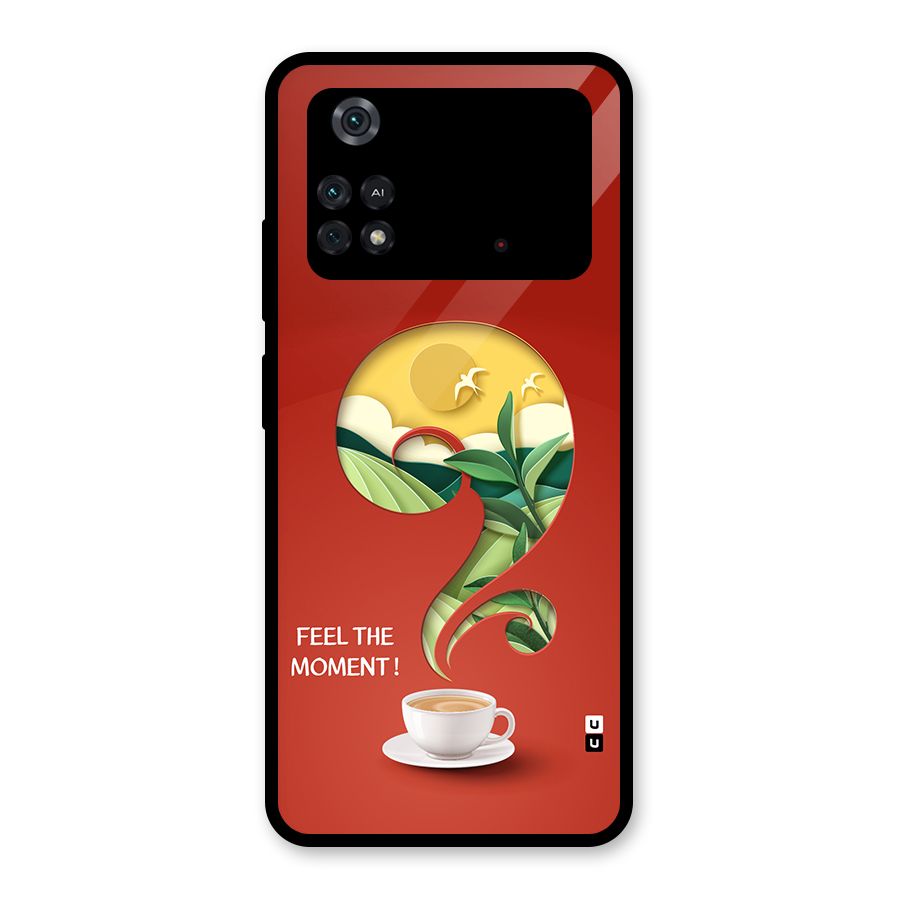 Feel The Moment Glass Back Case for Poco M4 Pro 4G