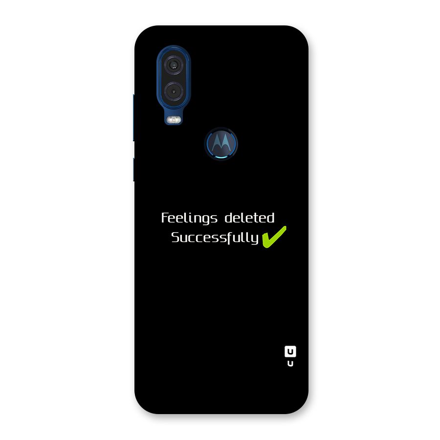 Feelings Deleted Back Case for Motorola One Vision