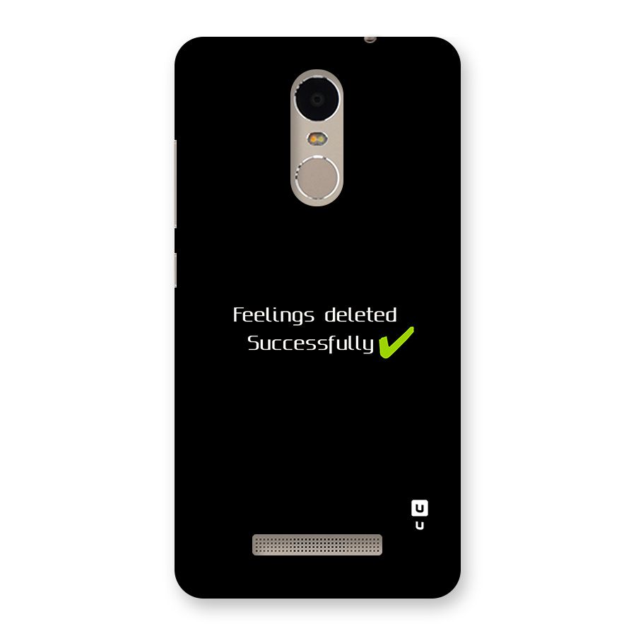 Feelings Deleted Back Case for Redmi Note 3