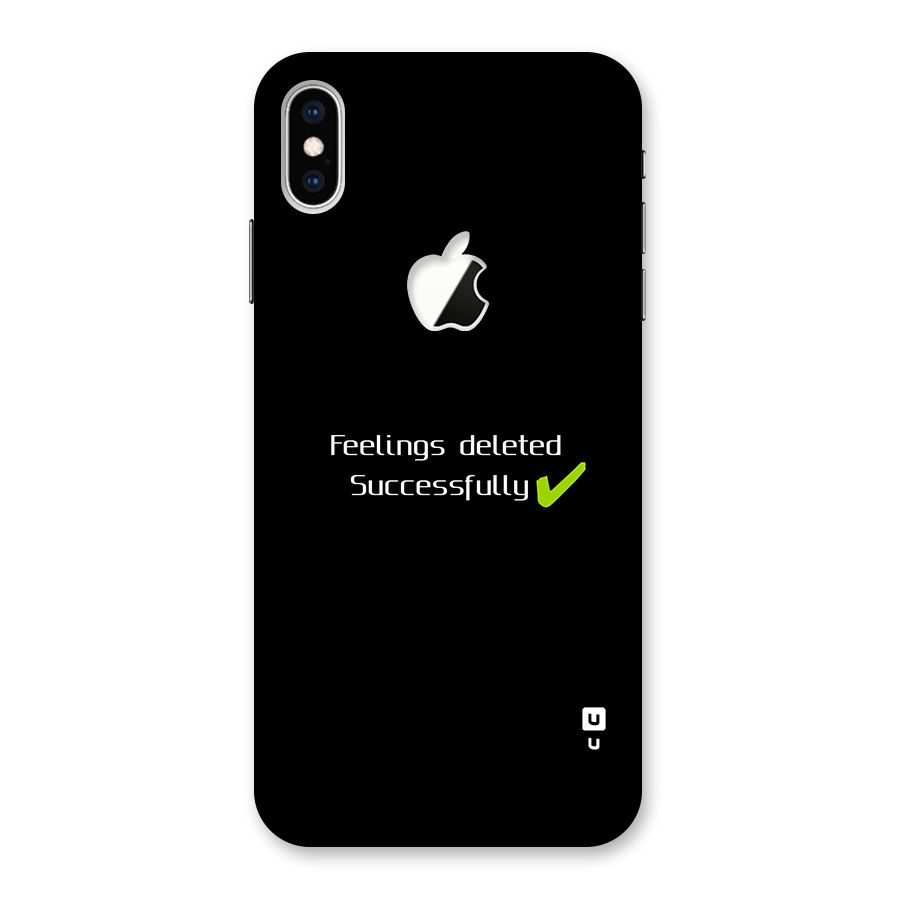 Feelings Deleted Back Case for iPhone XS Max Apple Cut