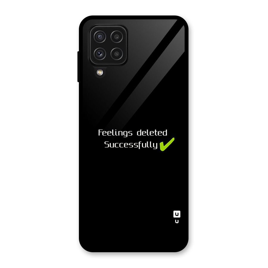 Feelings Deleted Glass Back Case for Galaxy A22 4G